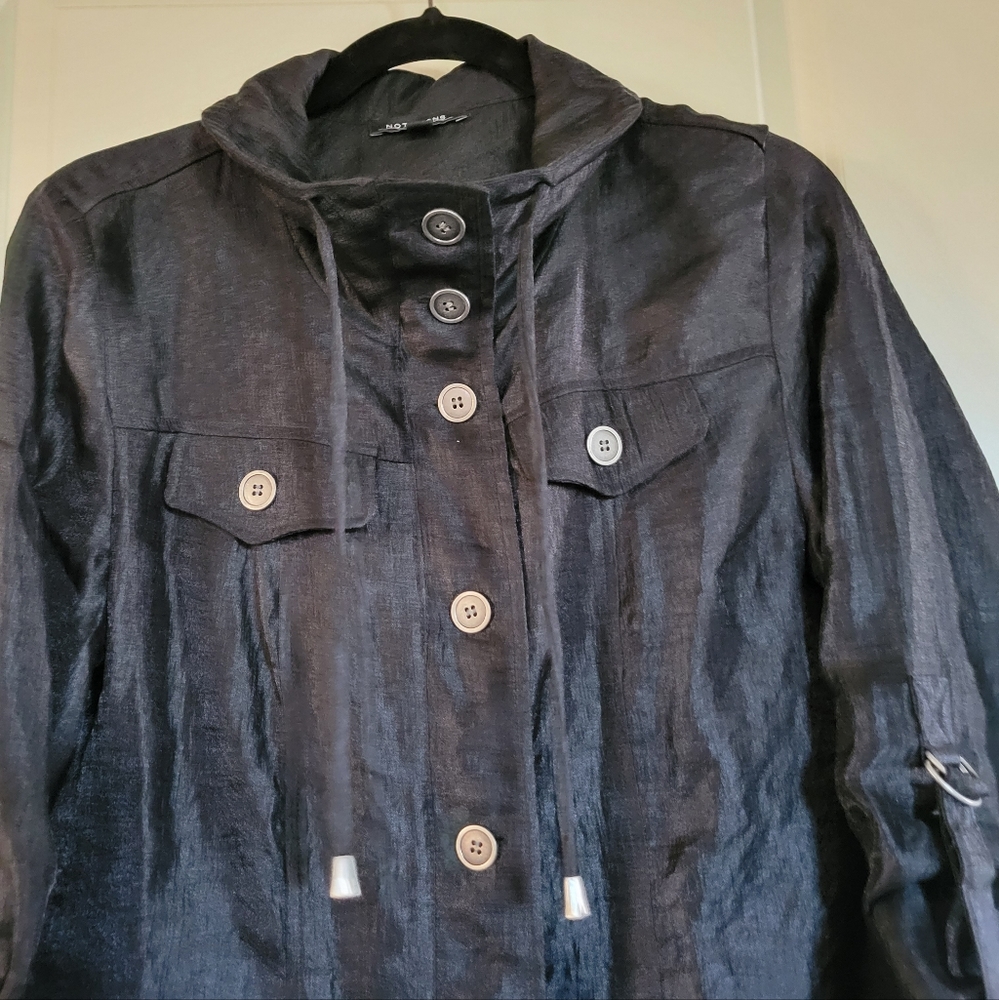 Notations Textured Shimmer Utility Jacket | Roll … - image 1